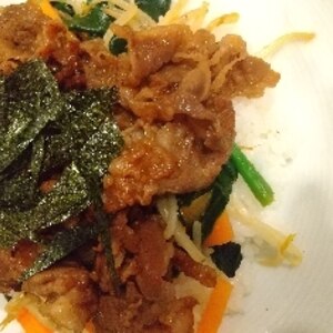焼肉のたれで簡単ビビンバ レシピ 作り方 By りおん45 楽天レシピ 焼肉のたれで簡単ビビンバ レシピ 作り方 By りおん45 楽天レシピ